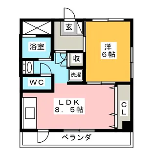 サンハイツ橋本【3階】の間取り
