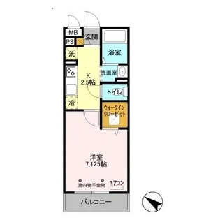 グランドソレイユBaba【1階】の間取り