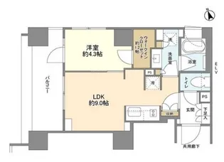 東京都港区西新橋3【マンション】の間取り