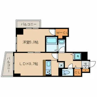 ラルジュ マノワール【8階】の間取り
