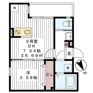 千葉県習志野市谷津5【アパート】の間取り