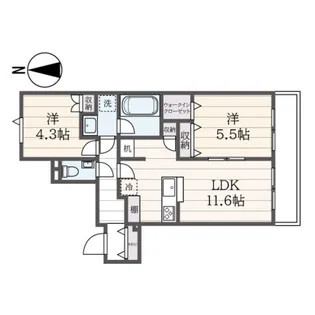 東京都練馬区高野台2【マンション】の間取り