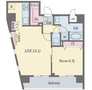 アイ カーサ 品川【2階】の間取り