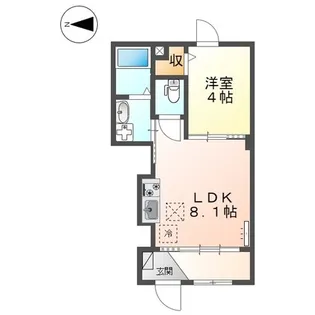 シャルム片倉【1階】の間取り