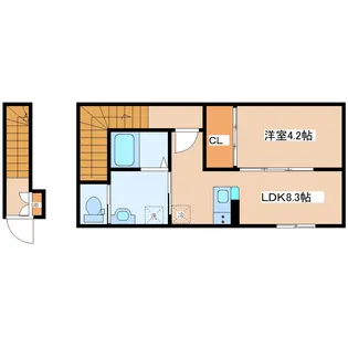 リヴェール南鍛冶町【2階】の間取り