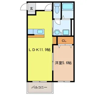 レジデンス北方【3階】の間取り