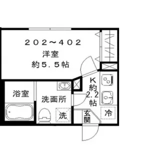 STRIPES東大井【2階】の間取り