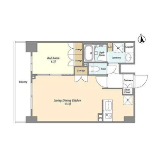 ORSUS UMEJIMA【6階】の間取り