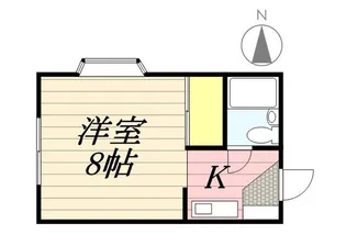 コーポホワイト砂山【1階】の間取り