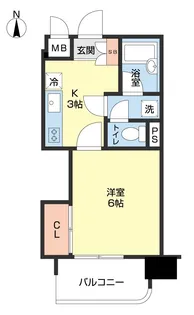 朝日プラザエザース欅通【7階】の間取り