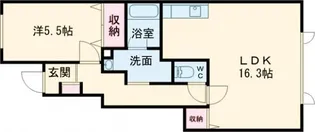 ルラーシェ名寄【1階】の間取り