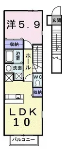 ビエント紫風IV【2階】の間取り