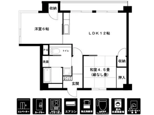 リバークレストI【4階】の間取り