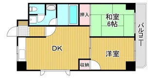 エバーグリーン旭【6階】の間取り