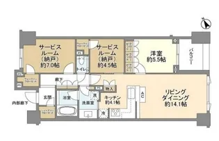 ミッドガーデン赤坂氷川【2階】の間取り