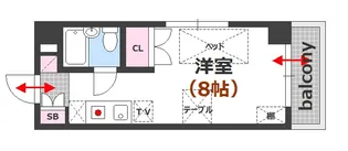 インパクト広瀬町II【3階】の間取り