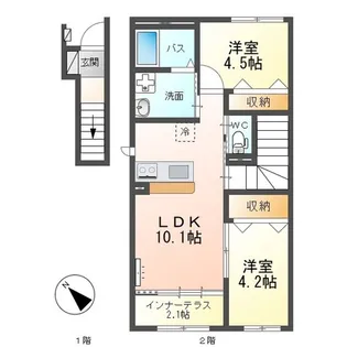 グランデージ桜【2階】の間取り