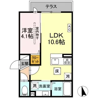 ディー パイナ大丸【1階】の間取り