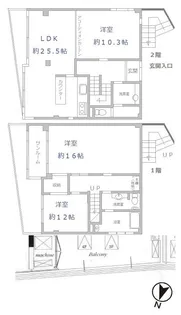 ビューテラス小日向の間取り