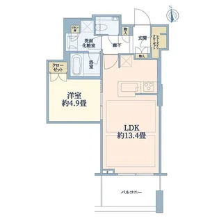 富久クロスコンフォートタワー【4階】の間取り