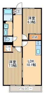 ガーデンホームコブシ【2階】の間取り