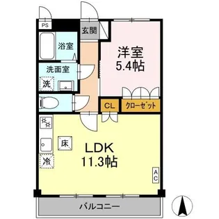 Corpoさくら C棟【1階】の間取り