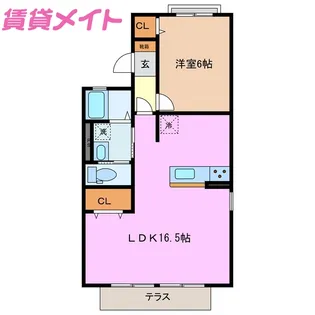 メゾン山麓【1階】の間取り