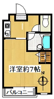 カレッジメイト【2階】の間取り