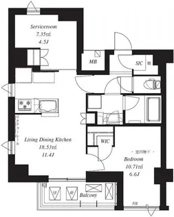 フレンシア青葉台【4階】の間取り