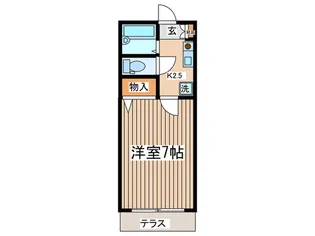 シャンテ吉野【1階】の間取り