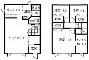HAPPINESSII【1階】の間取り