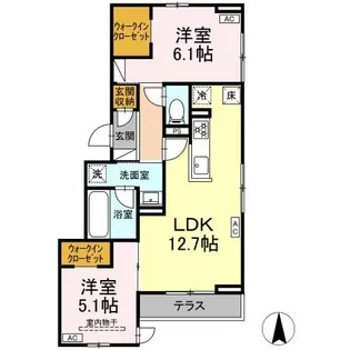 D-Crinum 竹原【1階】の間取り