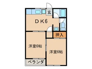 ム-ニ- 一つ山【2階】の間取り