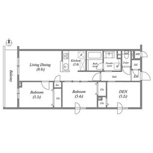 プライムガーデン若木【1階】の間取り