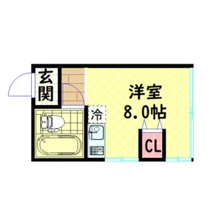 グローリー島之内【4階】の間取り