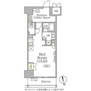 ザ・パークハビオ神楽坂レジデンスSouth【8階】の間取り