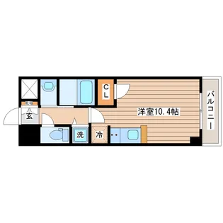 プラウドフラット河原町【3階】の間取り