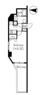 クロスレジデンス清澄白河【5階】の間取り