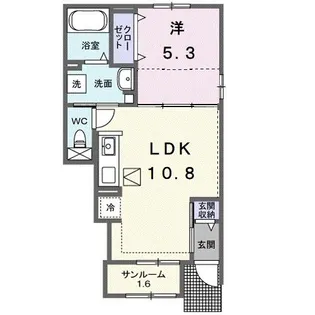 ウェルリッチ 丸亀【1階】の間取り