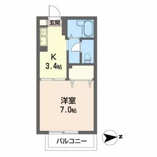 ディアス長町南【2階】の間取り
