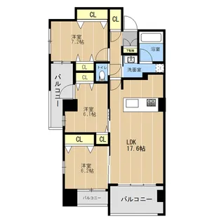 S.PROUD水前寺駅前【5階】の間取り