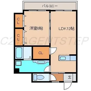 クローネ【6階】の間取り