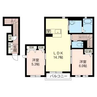 プライムレジデンス新百合C【SHM】【2階】の間取り
