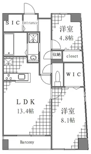 F・D VILLE【13階】の間取り