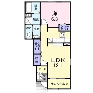 ピア コート I【1階】の間取り