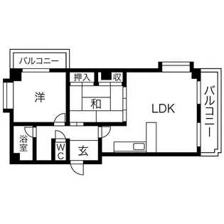 サンライフ花房【4階】の間取り