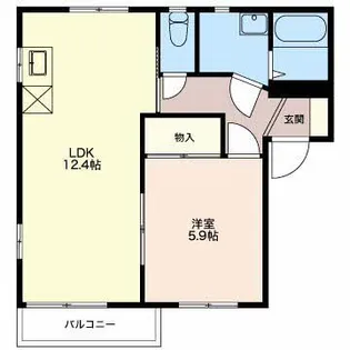 ディアス上杉 A【2階】の間取り