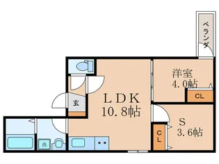 D porta casa【3階】の間取り