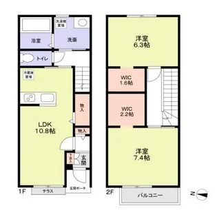 クレール【2階】の間取り