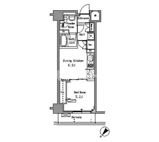 パークアクシス板橋【8階】の間取り